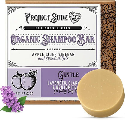 Gentle All Natural Dog Shampoo for Dry Coat for Sensitive Skin | Bar Shampoo for Dogs | Organic Dog Shampoo Sensitive Skin | Lavender (2)