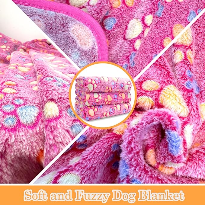 Dog Blankets for Medium Large Dogs Washable, 3 Pack Pet Blanket Washable 41" x 31", Fuzzy Soft Puppy Blanket Throw Cover for Kennel Crate Bed, Blanket for Dogs, Pet Blankets for Dogs