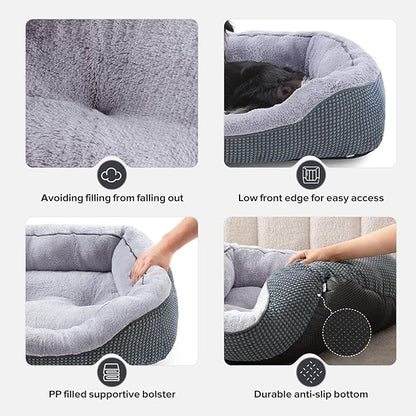 INVENHO Small Dog Bed Washable Orthopedic Calming Warming Durable Pet Bed with Anti-Slip Bottom
