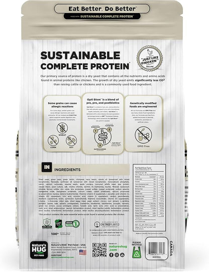 Nature's HUG Dry Dog Food, Senior-Toy & Small Breeds, 5 lb. Bag, Chicken Flavor Plant-Based Protein Vegetarian Kibble, Grain-Free, Allergen-Free, Complete Protein & Balanced Nutrition