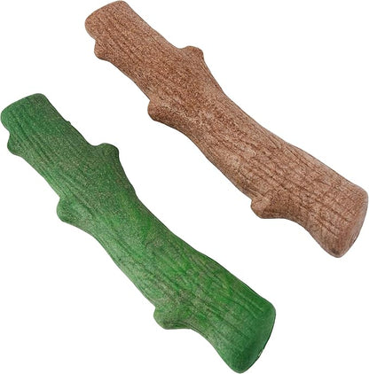 Petstages Dogwood Wood Durable Dog Chew Toys, Real Wood & Mint, 2-Pack, Large