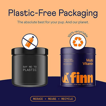 Finn All-in-1 Multivitamin for Dogs - Daily Multi with Probiotics, Omegas & Nutrients to Support Everyday Wellness - 90 Soft Chews