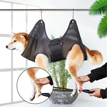 Dog Grooming Hammock, Relaxation Cat Hanger Sling for Trimming Clipping Nails Dog Sling Dog Hammock for Nail Trim Adjustable Dog Hammock Restraint Bag for Small Medium Large Dog
