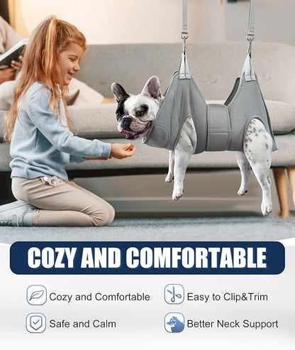 Dog Grooming Hammock,XX-Large Dog Sling for Nail Trimming, Dog Nail Clipper Harness,Dog Restraint Holder for Pet Grooming Suspension Hanger