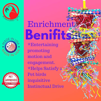 Bonka Bird Toys 1042 Duo Foraging Heart Vine Shredding Foraging Natural Parrot Quaker Conure Budgie