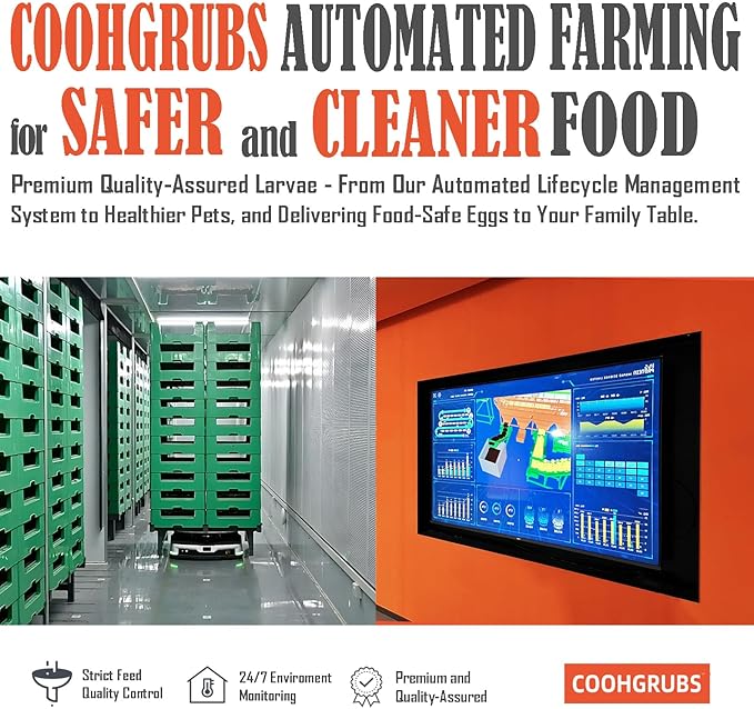 Dried Black Soldier Fly Larvae 5 lb - Non-GMO High-Calcium Worms for Chickens, Ducks & Wild Birds