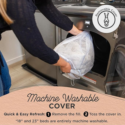 Best Friends by Sheri Original Calming Donut Dog and Cat Bed, Shag Faux Fur, Cotton Candy Pink, XL (45in x 45in) - Anxiety Relief for Pets Up to 150 lbs