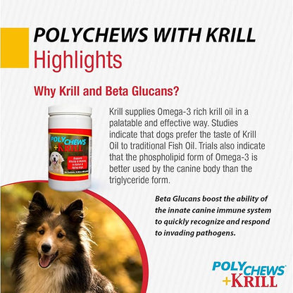 Bimeda Advanced Formula with Krill and Beta Glucans, Soft Chews for Joint Support and Overall Health, 120ct