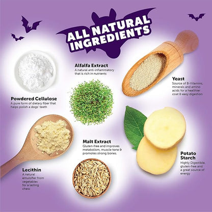 Whimzees by Wellness Halloween Natural Dental Chews for Dogs, Long Lasting Treats, Grain-Free, Freshens Breath, Small Breed, 12 Count