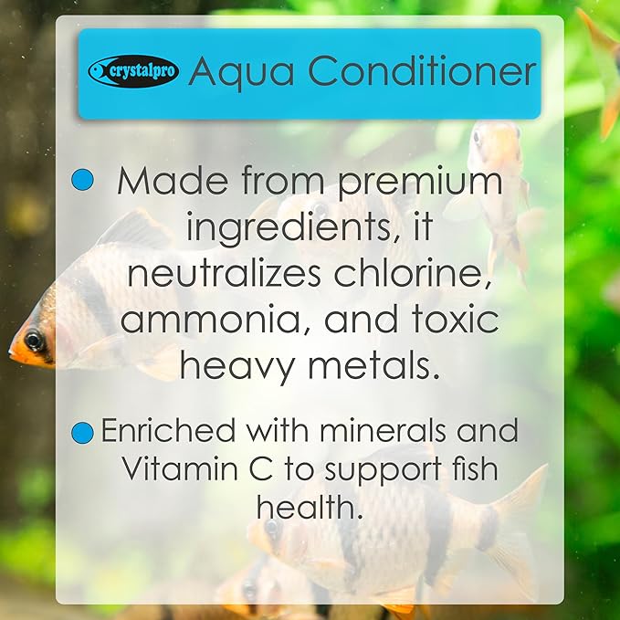 Aqua Conditioner - Treats 1250 Gallons - Aquarium Water Conditioner - Neutralizes Chlorine and Ammonia 4.2 Oz