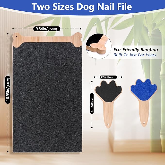 Dog Scratch Board Large Scratching Pad Multi-Functional Trimming Tool Alternative to Dog Nail Clippers and Pet Grinders Easy Nail Care Double Sided