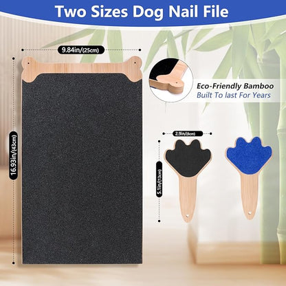 Dog Scratch Board Large Scratching Pad Multi-Functional Trimming Tool Alternative to Dog Nail Clippers and Pet Grinders Easy Nail Care Double Sided