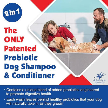 Probiotic Shampoo and Conditioner for Dogs, 16 oz Lavender Scented - Helps with Hotspots, and Dry, Oily Skin - Hypoallergenic, Sulfate Free, No Synthetic Perfumes or Dyes
