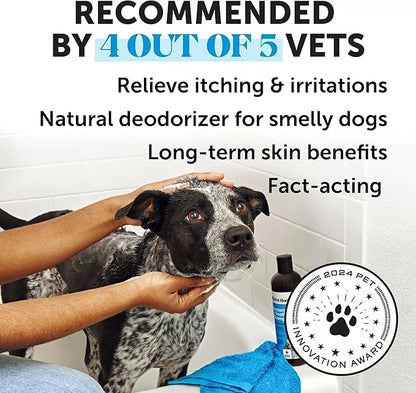 Restore + Soothe Shampoo for Sensitive Skin for Dogs & Cats - Dog Skin and Coat Supplement - Soothes Itching, Irritation and Hot Spots (Lavender) - 12oz