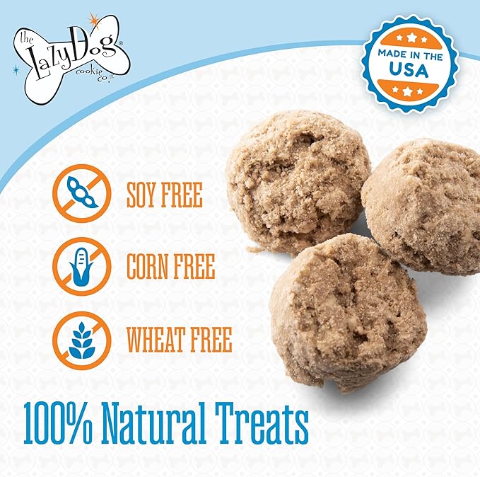 The Lazy Dog Cookie Co., Vanilla Shortbread Soft Baked Dog Treats - Roasted Vanilla Flavor - Wheat, Corn & Soy Free - Limited Edition - 5 oz (SB)