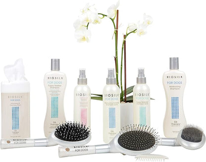 BioSilk for Pets Slicker Dog Brush for Pet Hair Removal | Removes Mats, Tangles & Loose Hair with Minimal Effort & Comfort | Suitable for Long or Short Haired Dogs