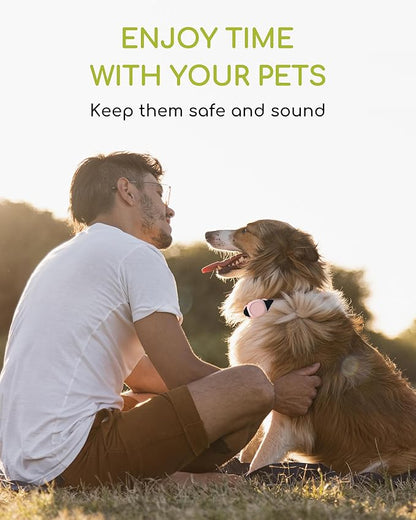 Dog Tracker, Smart Dog Collar with Real-time Pet Location, Cat Tracker Collar (iOS Only), No Monthly Fee & Long Battery Life, Works with Find My, Ideal for Dog/Cat (Pink)