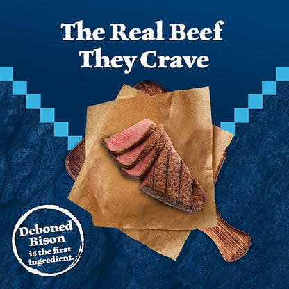 Blue Buffalo Wilderness Rocky Mountain Recipe High-Protein Large Breed Adult Dry Dog Food, Made in The USA with Natural Ingredients Plus Wholesome Grains, Bison, 22-lb. Bag