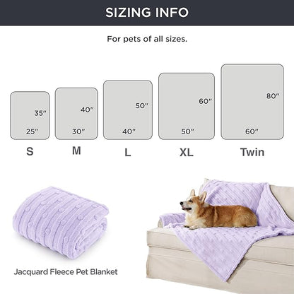 Bedsure 1 Pack 2 Dog Blankets for Small Dogs - 2pcs Washable Soft Fluffy Puppy Blanket with Premium 300GSM Coral Fleece, Cozy Cat Blankets for Indoor Cats, Fuzzy Pet Blanket for Kitten Doggy, Purple
