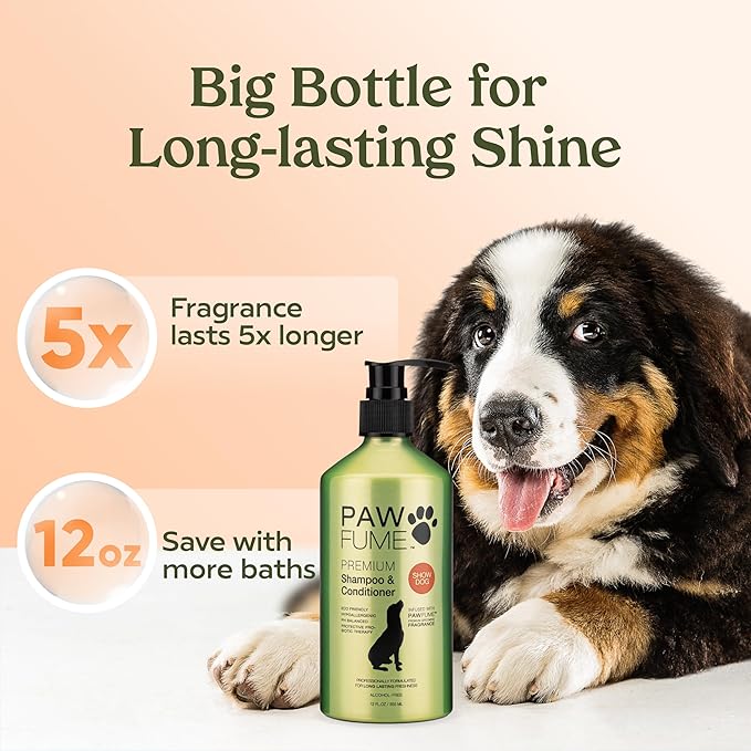 PAWFUME Deshedding Dog Shampoo and Conditioner, Show Dog, 4-Pack  Nourish & Detangle for Silky Soft Coat  Probiotic, Deep-Cleaning, pH-Balanced Formula  Salon-Quality Shampoo for Dogs