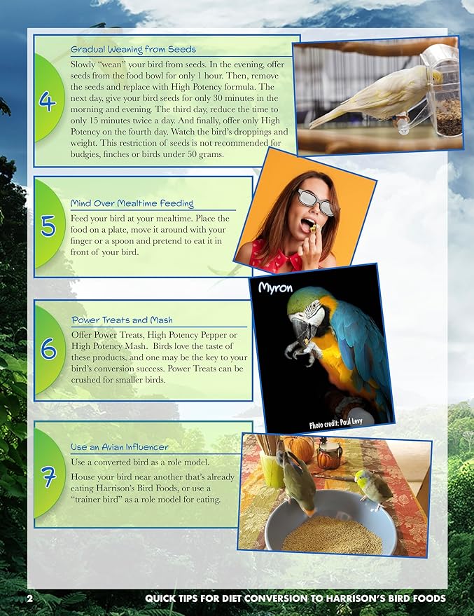 Harrison's Bird Foods Bird Food Adult Lifetime Fine Certified Organic Non-GMO Formula Bird Food 1lb