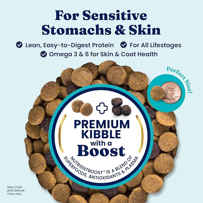 Solid Gold Salmon Dog Food for Sensitive Stomachs  Grain Free & Gluten Free Kibble w/Probiotics to Support Gut Health & Digestion - Sensitive Stomach Dog Food for All Ages  Nutrientboost  22 LB