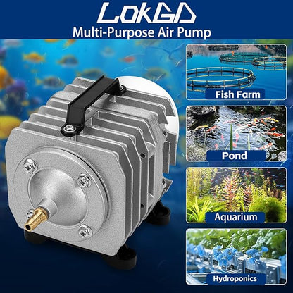 950/1110GPH Aquarium Air Pump,Fish Tank Air Pump with Adjustable Flow,3600/4200L Multi Purpose Commercial Air Pump for Aquarium,Pond,Hydroponic