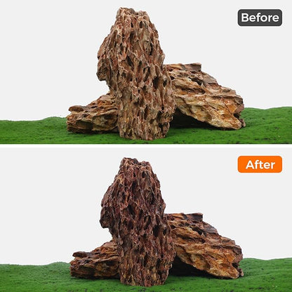 10-12 Inches Natural Dragon Stone 3 PCS Extra Large Aquarium Rocks for Aquascaping, Aquarium Landscaping, Terrariums, Fish Tank Decoration, Vivariums, Paludarium, Amphibian Enclosures