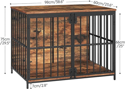 HOOBRO Dog Crate Furniture, 38.6" Large Dog Kennel Indoor