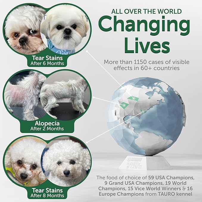 Nature's Protection Superior Care White Dogs Grain-Free Dry Dog Food for Junior Light Coated Dogs, Salmon, 3.3 lbs.