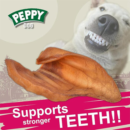 Healthy Whole Pig Ears (50 Count Pack of 1) | Natural Dog Treats | Rawhide Alternative Pigs Ears for Dogs | Single Ingredient Pig Ears Dogs Chews