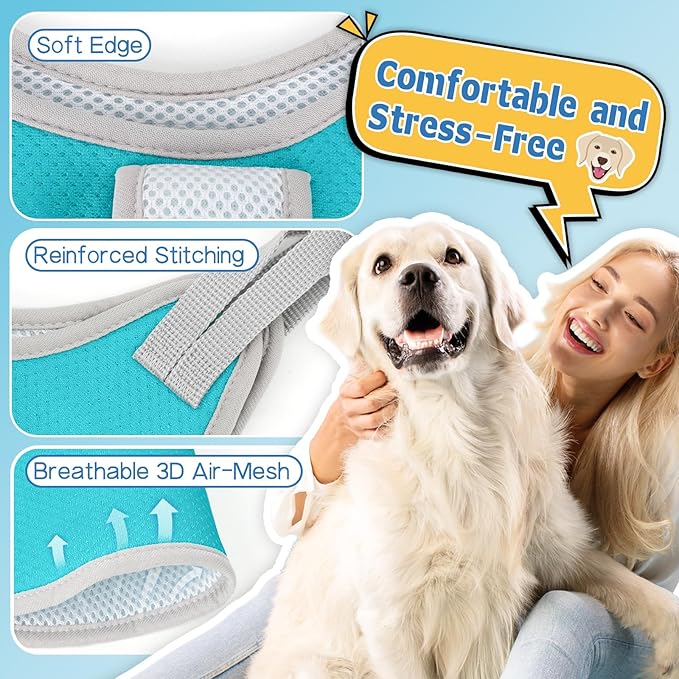 Supet Dog Grooming Hammock Harness, Relaxation Sling for Nail Trimming with Thick Fabric Back Support, Helper Dog Hammock for Nail Trimming Clipping