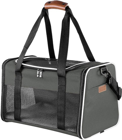 Cat Carrier - Portable Foldable Dog Pet Carrier, Soft-Sided Pet Bag up to 28 Lbs, Airline Approved Travel Puppy Carrier