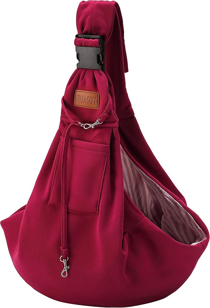 FDJASGY Small Dog Sling Cat Carrier Adjustable Strap Hands Free Reversible Pet Puppy Travel Bag Backpack for Outdoor Travel