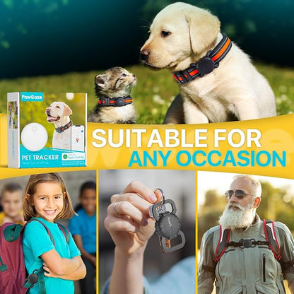 Dog Tracker Collar, No Monthly Fee Cat Tracker Collar(Only iOS), Compatible with Apple FindMy App, Reflective FinderTag Smart Collars, Anti-Lost, Key Finder for Pets/Itemsï¼_OT GPSï¼