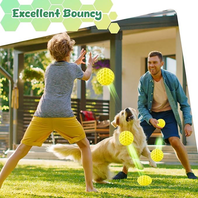 Squeaky Dog Toys for Aggressive Chewers, Indestructible Dog Balls for Aggressive Chewers, Squeaky Balls for Dogs,Interactive Dog Toys for Large Dogs,Funny Dog Squeaky Ball Heavy Duty Dog Toy