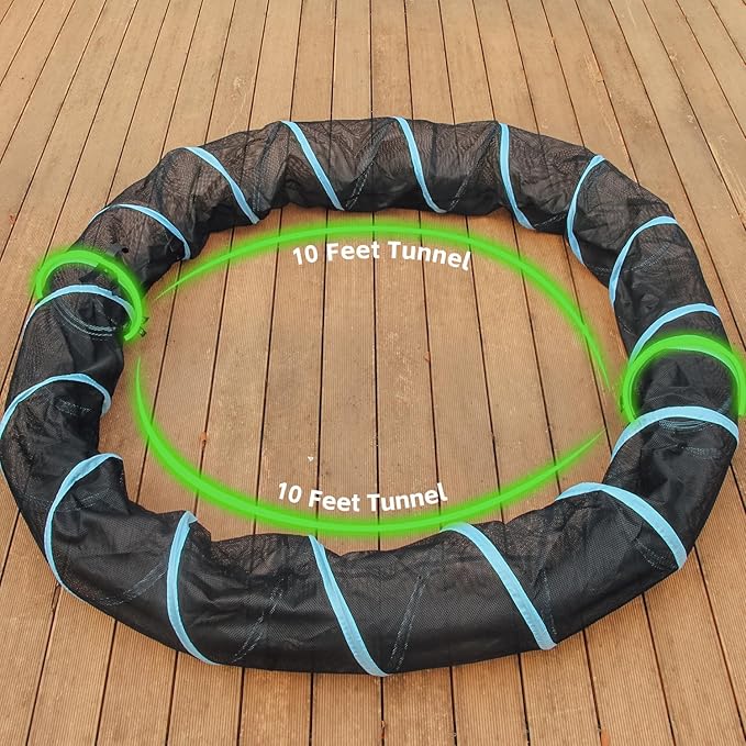 Cat Furniture Tent for Indoor and Outdoor Playpen Portable Cat Tunnels, Outdoor Kennel (10ft Tunnel)