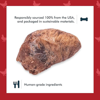 King Lou Pets - Whole Chicken Hearts for Dogs and Cats - Freeze Dried Cat Treats and Dog Treats - USA-Made Chicken Hearts - Taurine, Zinc, & Iron to Support Heart Health - Contains 50-60 Whole Hearts