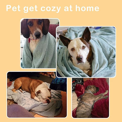 Pink Large Dog Blanket, Super Soft Fluffy Sherpa Fleece Dog Couch Blankets and Throws for Large Medium Small Dogs Puppy Doggy Pet Cats, 50x60 inches