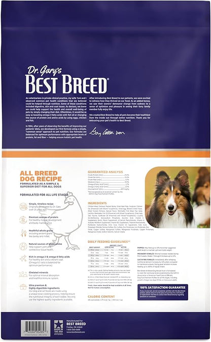 Best Breed Dr. Gary's All Breed Dog Diet Made in USA [Natural Dry Dog Food for All Breeds & Sizes] - 28lbs., Dark Brown, Medium