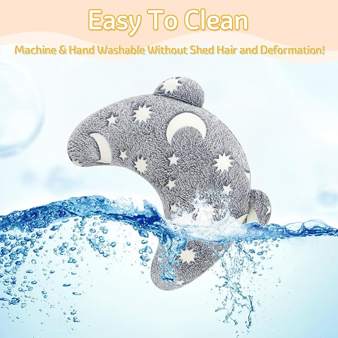 Dog Calming Pillow Dog Pillow, Soft Dog Neck Pillow Glow in The Dark Anxiety Relief U-Shaped Pet Pillow for Dogs Sleep, Pet Calming Toy Dog Bed Pillow for Joint Relief Sleeping Improve