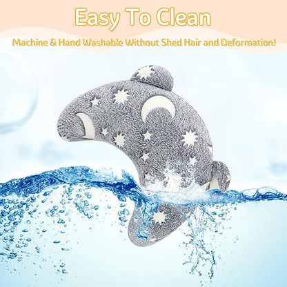 Dog Calming Pillow Dog Pillow, Soft Dog Neck Pillow Glow in The Dark Anxiety Relief U-Shaped Pet Pillow for Dogs Sleep, Pet Calming Toy Dog Bed Pillow for Joint Relief Sleeping Improve