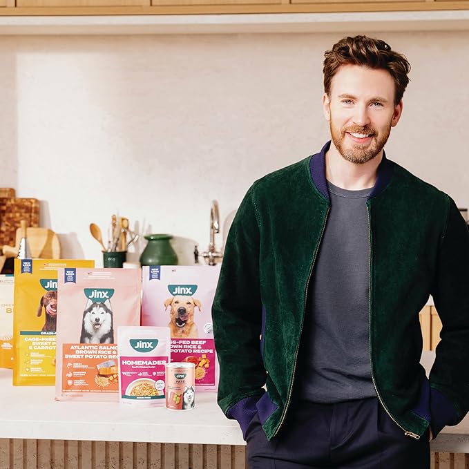 Jinx Premium Wet Dog Food Cans - Beef Pate - Grain-Free Canned Dog Food Pate & Topper with Real Ingredients & No Fillers - All Life Stages, Breeds & Sizes - 12-Pack, 13 Oz