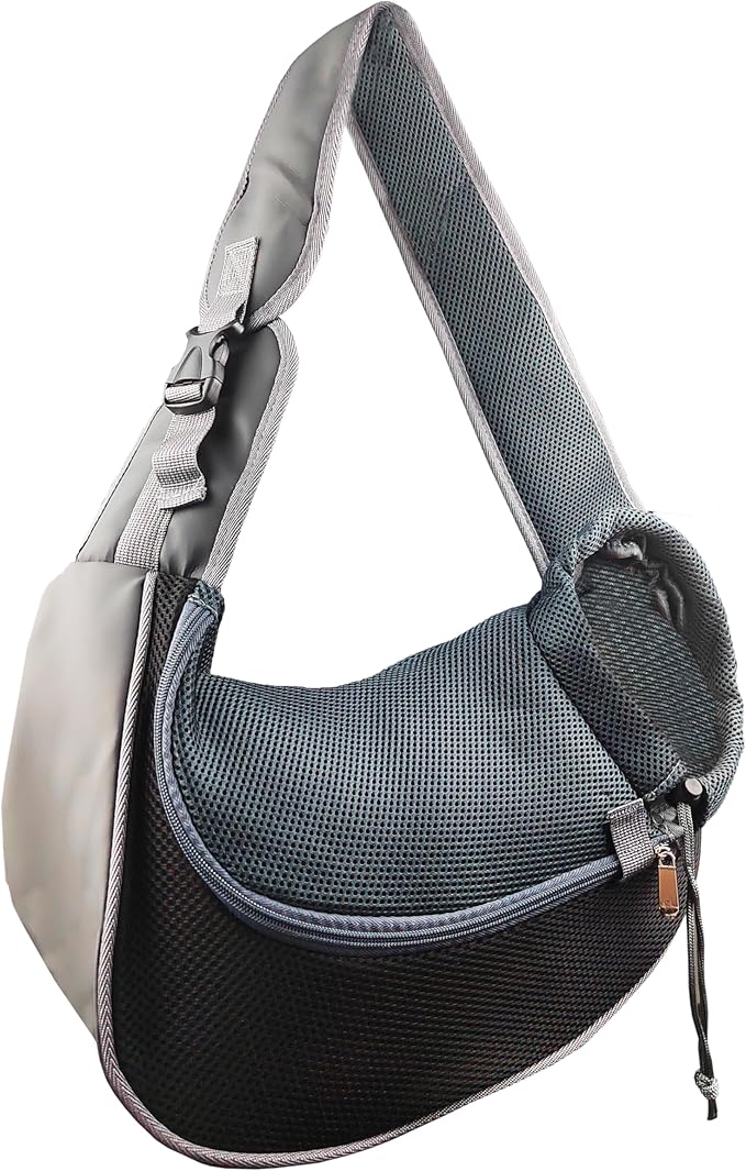 Dog Cat Sling Carrier Pet Sling Carrier Pet Sling Bag Cat Puppy Sling Bag Dog Cat Carrier Pet Carrier Single Shoulder Chest Sling Carrier for Small Dog and Cat Black