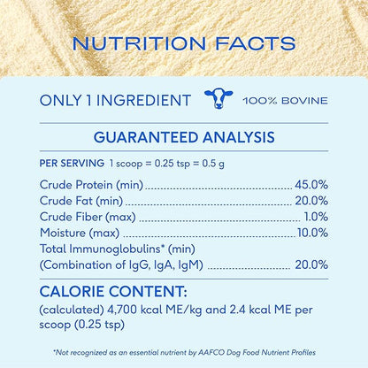 Native Pet Colostrum for Dogs – Bovine Colostrum Powder – Allergy Relief, Immune Support & Itchy Skin Treatment – Dog Multivitamins for Skin & Gut Health – Puppy Milk Replacement & Prebiotic -120 ct.