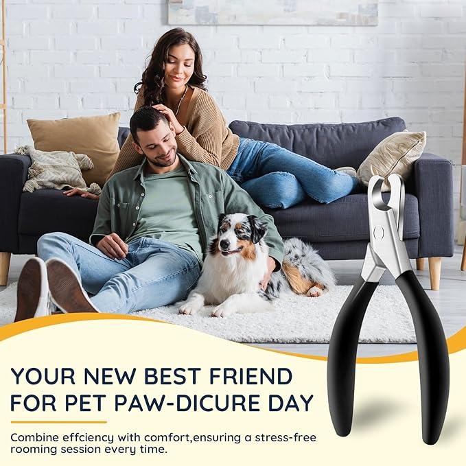 Dog Nail Trimmers Premium Sharp & Safe Dog Nail Clippers Stainless Steel Material Built-in Spring Cat Nail Clipper Cut Nail Like Butter Nail Clippers for Dogs with Nail File and Whetstone