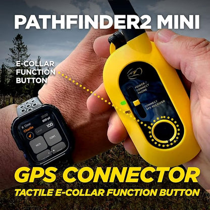 Dogtra Pathfinder 2 Mini GPS Dog Tracker e Collar 4 Mile Long Range LED Light No Monthly Fees Free App Waterproof Smartwatch Control Based Real Time Tracking Multiple Dogs Smartphone Required