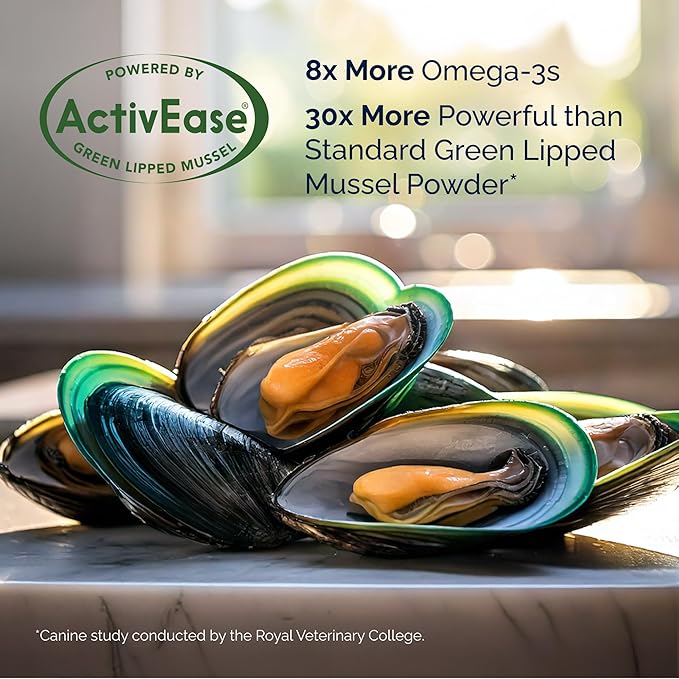 YuMOVE Hip & Joint Supplement for Dogs with Glucosamine, Hyaluronic Acid, Green Lipped Mussel & Omega 3 Joint Supplement - Regular or Advanced Strength (45ct, Advanced Vet Strength Soft Chews)