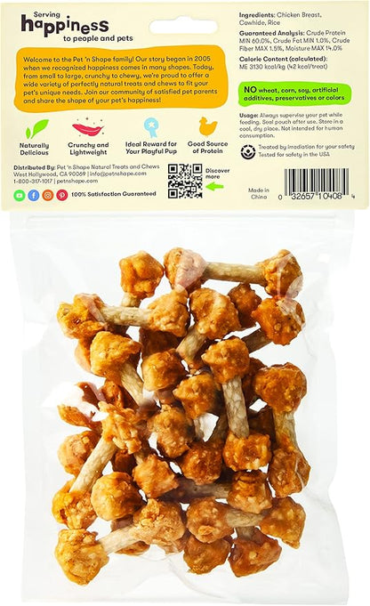 Pet 'n Shape Chik 'n Rice Dumbbells - All Natural Dog Treats, Chicken, 8 oz, 10408