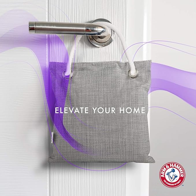 Arm & Hammer for Pets Air Care Calming Bamboo Charcoal Air Purifying Bag in Lavender Vanilla Scent | 17.6 oz Odor Absorbing Charcoal Bag | Easy Pet Odor Eliminator for Pet Households (FF12537)